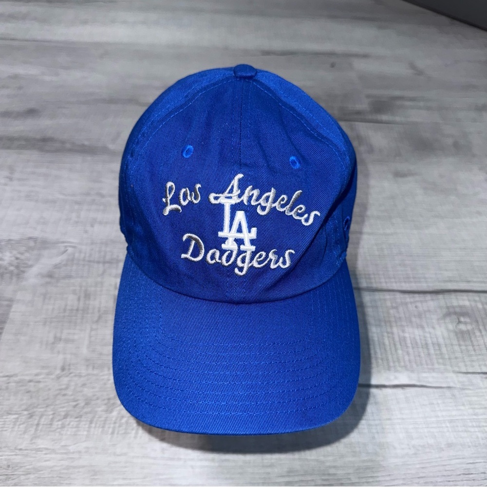 Los Angeles Dodgers Blue Fanatics Hat Cursive Spellout Super Rare Strapback OSFA
